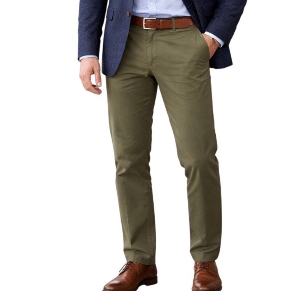 J. Crew Men's Slim-Fit Stretch Chino Classic Casual Flat Front Pants Sz W30 L30